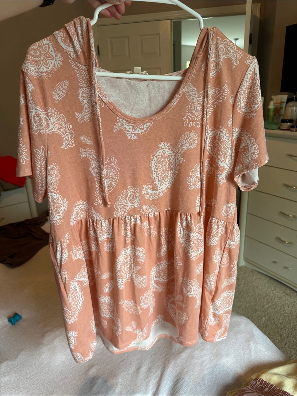 Babydoll Paisley Top with Hood